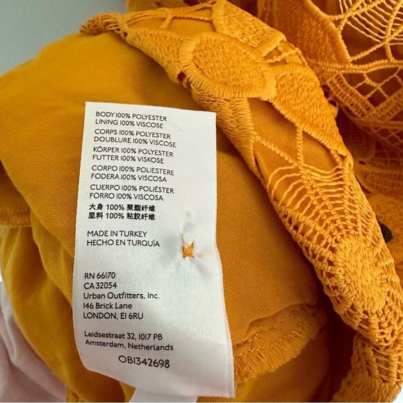 Anthropologie by Anthro Gold Lace Mini Shift Dress - Picture 7 of 7